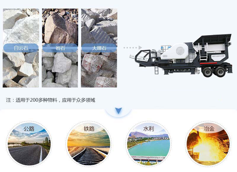 小型鄂式移動石子破碎機應用領域